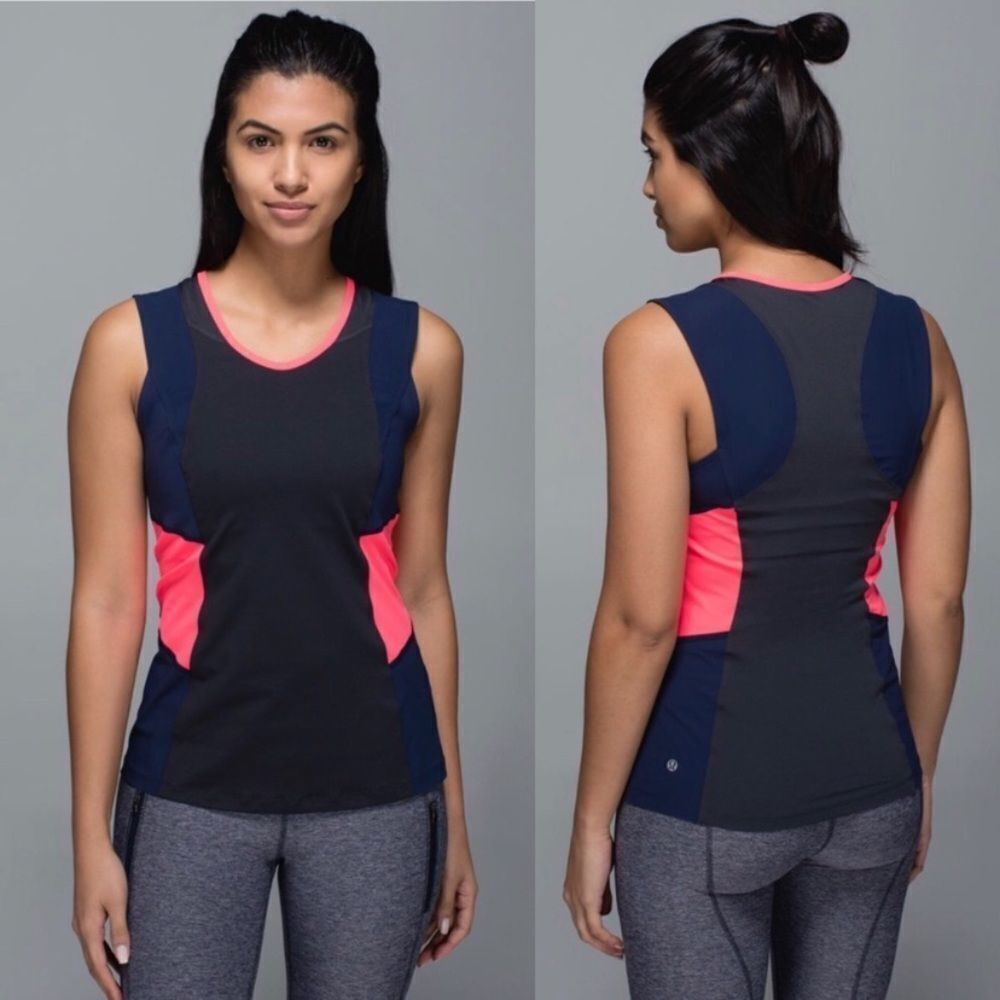 Lululemon Trail Bound color block v neck tank